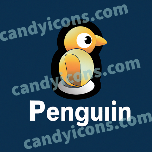 A cute, cartoon-style penguin  app icon - ai app icon generator - phone app icon - app icon aesthetic