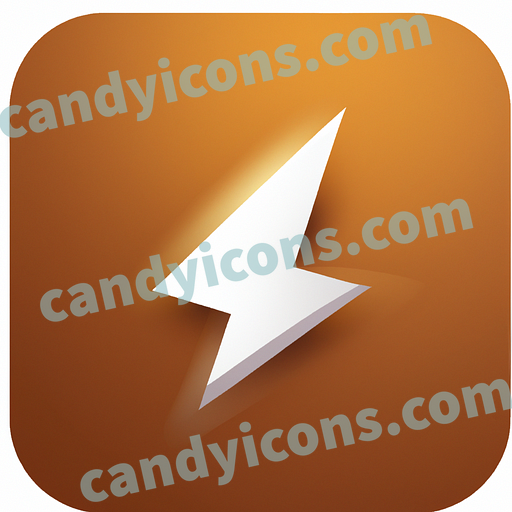 A stylized lightning bolt or electric spark  app icon - ai app icon generator - phone app icon - app icon aesthetic