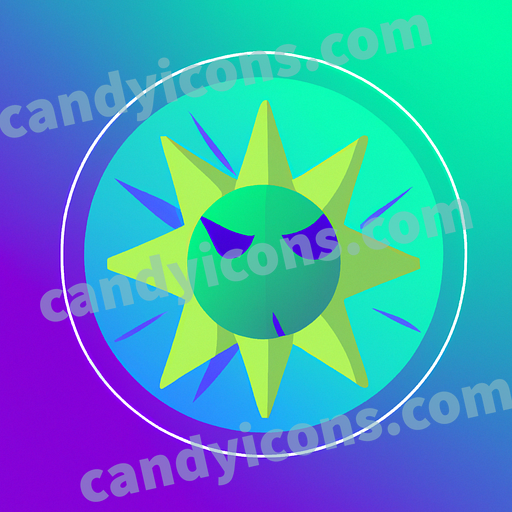 A stylized sun  app icon - ai app icon generator - phone app icon - app icon aesthetic