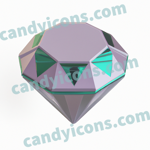 A stylized diamond with facets  app icon - ai app icon generator - phone app icon - app icon aesthetic