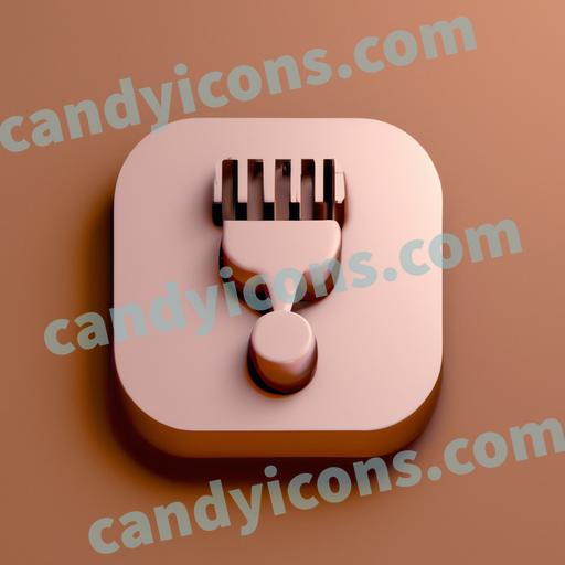 An app icon of A Contour Brush in light salmon , white , tan , bordeaux color scheme