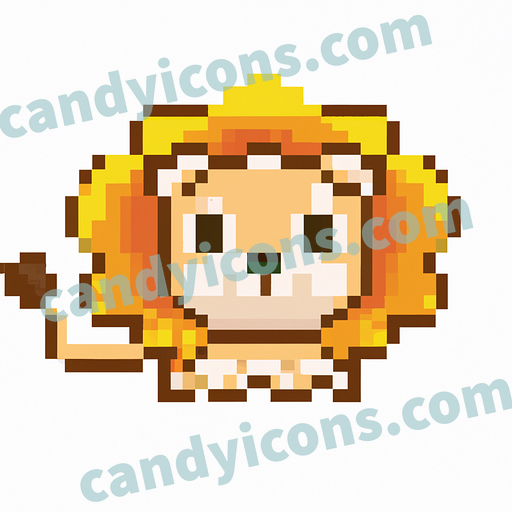 A playful, cartoon-style lion cub  app icon - ai app icon generator - phone app icon - app icon aesthetic