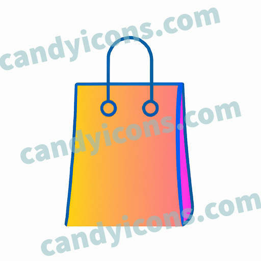A minimalist shopping bag app icon - ai app icon generator - phone app icon - app icon aesthetic