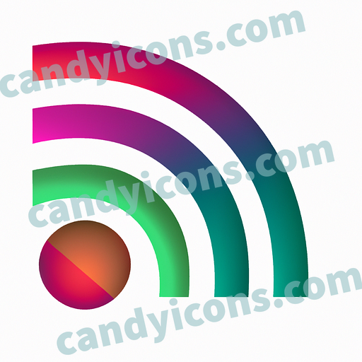 A stylized WiFi icon with radio waves  app icon - ai app icon generator - phone app icon - app icon aesthetic