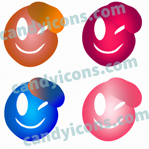 A sly, winking smiley face  app icon - ai app icon generator - phone app icon - app icon aesthetic