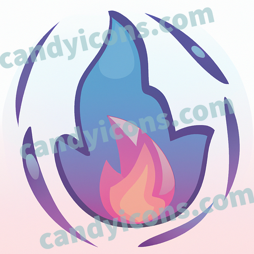 A stylized fire icon  app icon - ai app icon generator - phone app icon - app icon aesthetic