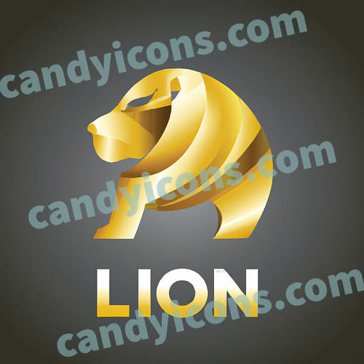 A majestic and fierce lion  app icon - ai app icon generator - phone app icon - app icon aesthetic