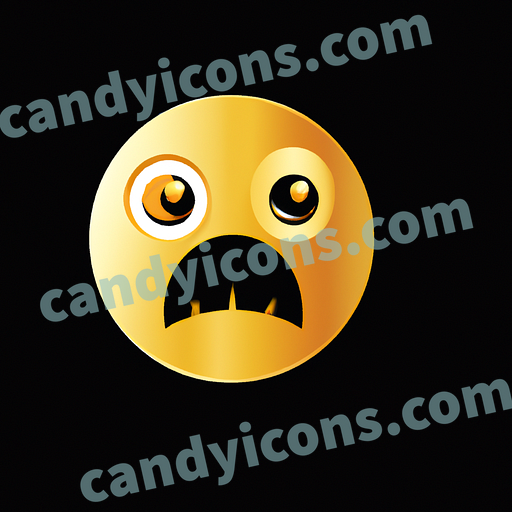A scared, frightened smiley face  app icon - ai app icon generator - phone app icon - app icon aesthetic