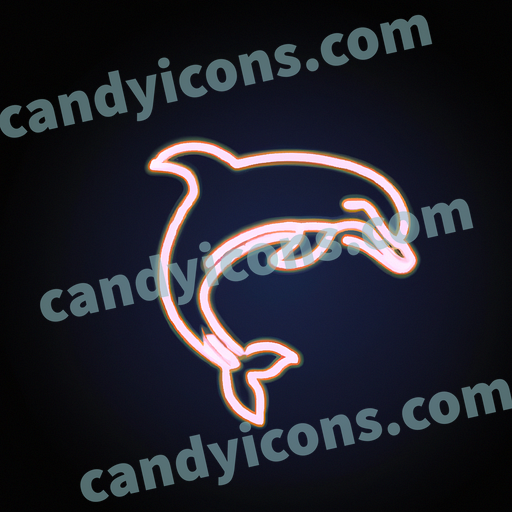 A playful and energetic dolphin with fins  app icon - ai app icon generator - phone app icon - app icon aesthetic