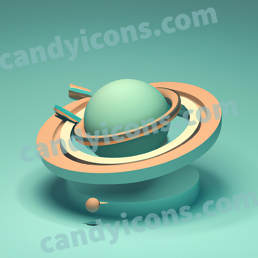 A stylized planet Saturn with rings  app icon - ai app icon generator - phone app icon - app icon aesthetic
