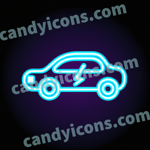 A shiny and modern electric car  app icon - ai app icon generator - phone app icon - app icon aesthetic