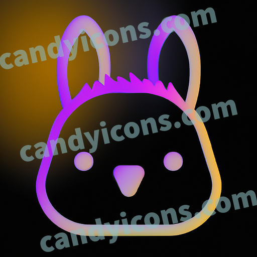 A fluffy, curious bunny  app icon - ai app icon generator - phone app icon - app icon aesthetic