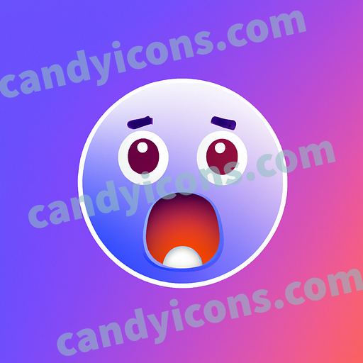 A shocked, surprised smiley face  app icon - ai app icon generator - phone app icon - app icon aesthetic
