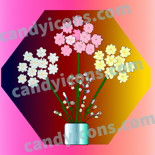A vibrant and colorful bouquet of wildflowers  app icon - ai app icon generator - phone app icon - app icon aesthetic