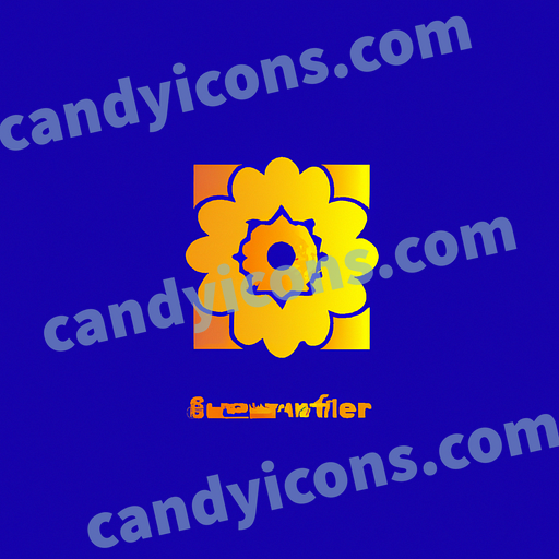 A regal and impressive stand of sunflowers  app icon - ai app icon generator - phone app icon - app icon aesthetic
