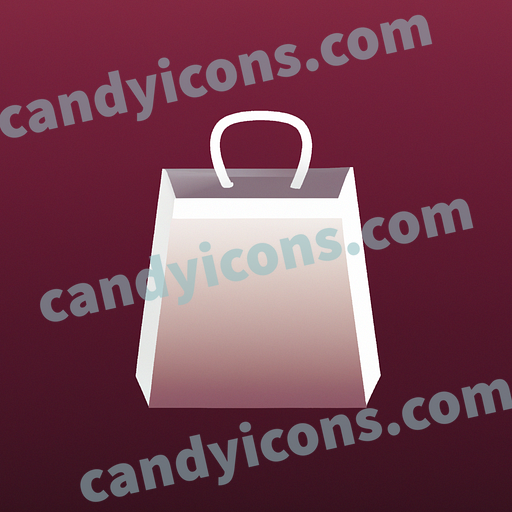 A stylized shopping bag  app icon - ai app icon generator - phone app icon - app icon aesthetic