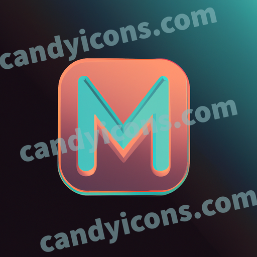 a letter M app icon - ai app icon generator - phone app icon - app icon aesthetic