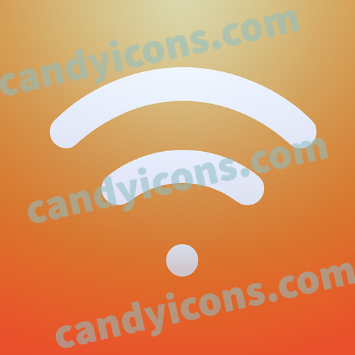 A stylized wifi signal icon  app icon - ai app icon generator - phone app icon - app icon aesthetic