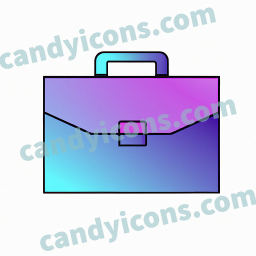 A stylized briefcase with a handle  app icon - ai app icon generator - phone app icon - app icon aesthetic