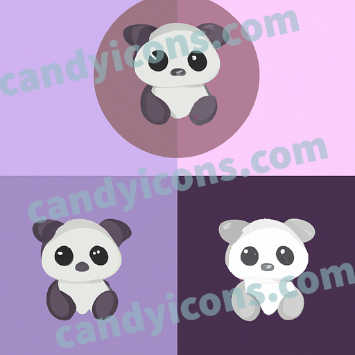 An adorable and curious baby panda  app icon - ai app icon generator - phone app icon - app icon aesthetic