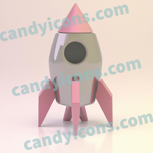 A cartoon-style rocket ship app icon - ai app icon generator - phone app icon - app icon aesthetic