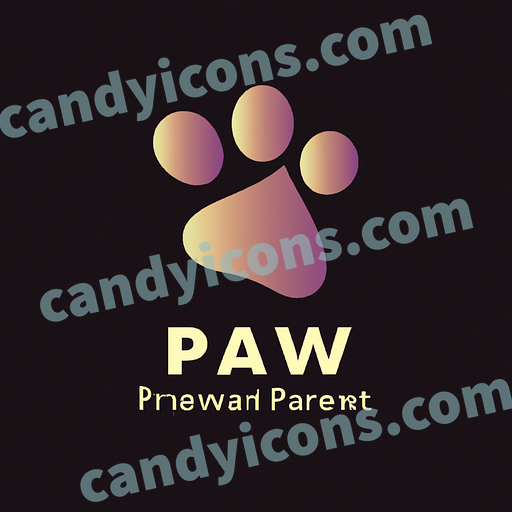 A stylized paw print app icon - ai app icon generator - phone app icon - app icon aesthetic