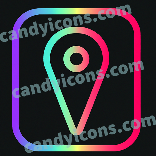 A minimalist map pin app icon - ai app icon generator - phone app icon - app icon aesthetic