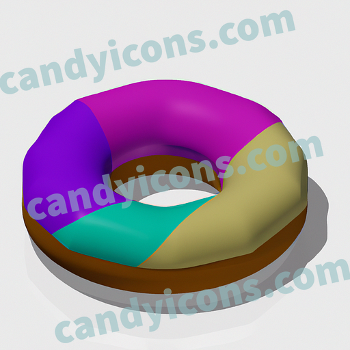 a rainbow donut app icon - ai app icon generator - phone app icon - app icon aesthetic