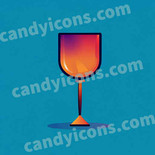 A detailed wine glass  app icon - ai app icon generator - phone app icon - app icon aesthetic