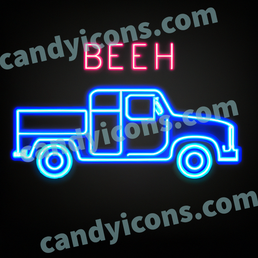 A big, beefy pickup truck  app icon - ai app icon generator - phone app icon - app icon aesthetic