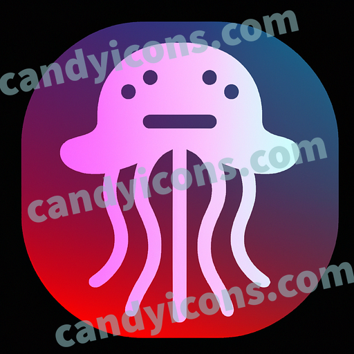 An intriguing, mesmerizing jellyfish  app icon - ai app icon generator - phone app icon - app icon aesthetic