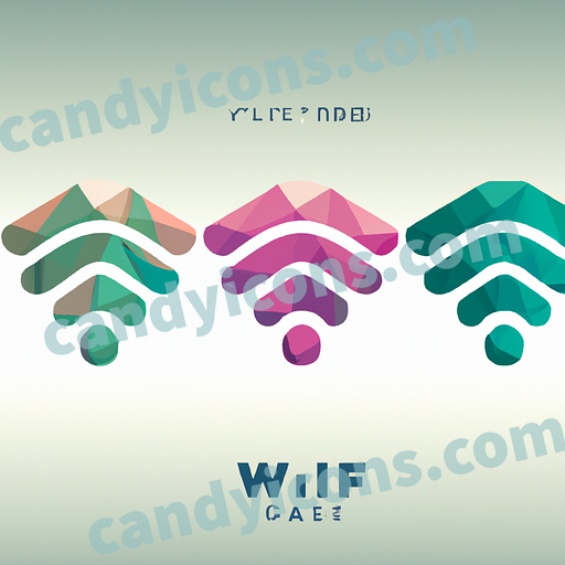 A stylized wifi signal icon  app icon - ai app icon generator - phone app icon - app icon aesthetic
