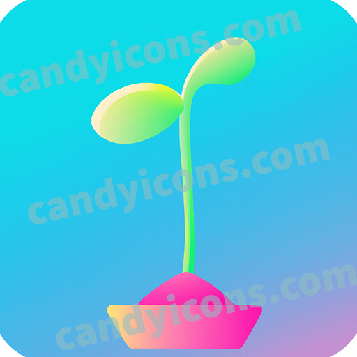 a seedling app icon - ai app icon generator - phone app icon - app icon aesthetic
