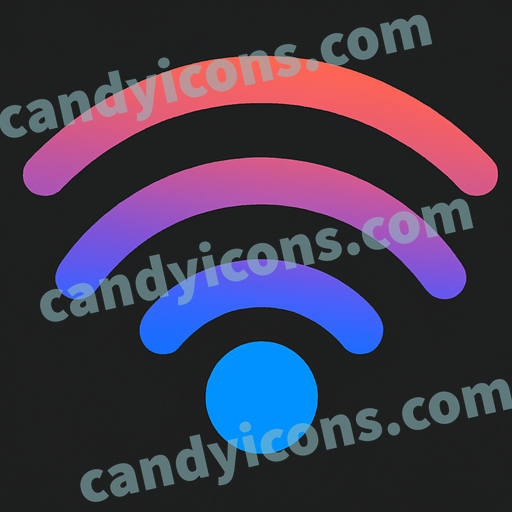 A stylized wifi signal icon  app icon - ai app icon generator - phone app icon - app icon aesthetic