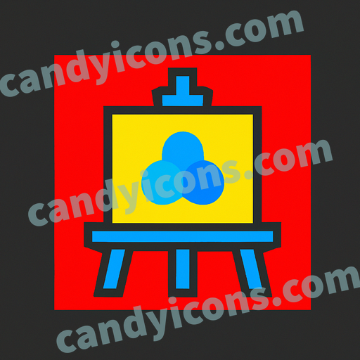 a canvas frame with a brush app icon - ai app icon generator - phone app icon - app icon aesthetic