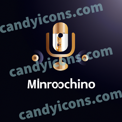 A stylized microphone  app icon - ai app icon generator - phone app icon - app icon aesthetic