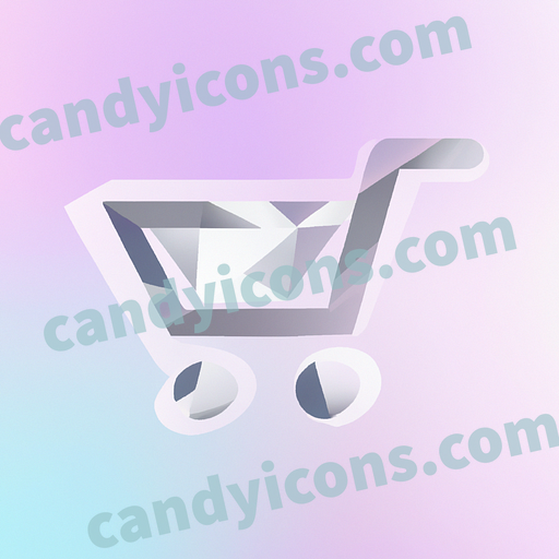 A minimalist shopping cart icon  app icon - ai app icon generator - phone app icon - app icon aesthetic