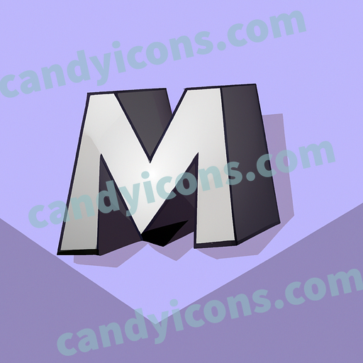 A robust and angular letter M  app icon - ai app icon generator - phone app icon - app icon aesthetic
