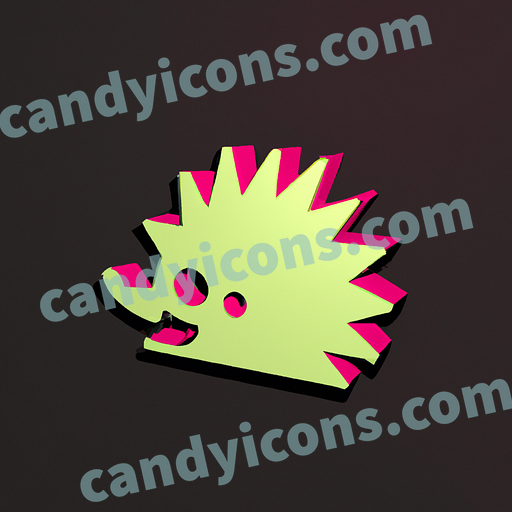 A charming, giggling hedgehog  app icon - ai app icon generator - phone app icon - app icon aesthetic