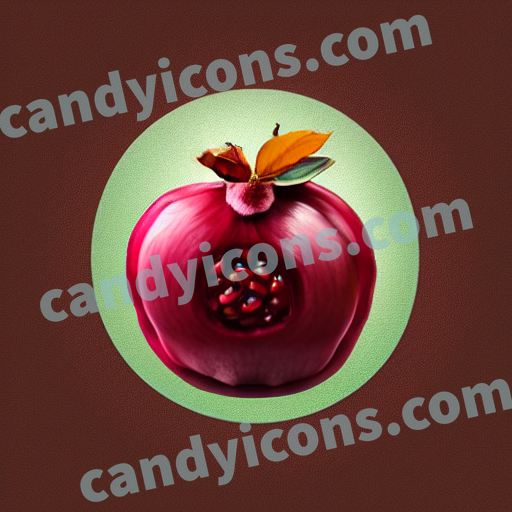 a pomegranate app icon - ai app icon generator - phone app icon - app icon aesthetic
