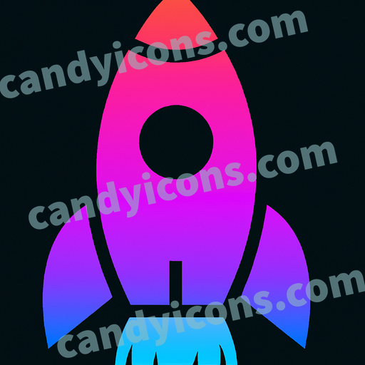 A cute, cartoon-style rocket ship app icon - ai app icon generator - phone app icon - app icon aesthetic