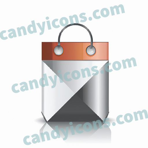 A stylized shopping bag with handles  app icon - ai app icon generator - phone app icon - app icon aesthetic