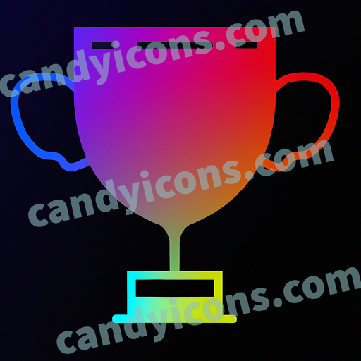 A stylized trophy cup with handles  app icon - ai app icon generator - phone app icon - app icon aesthetic