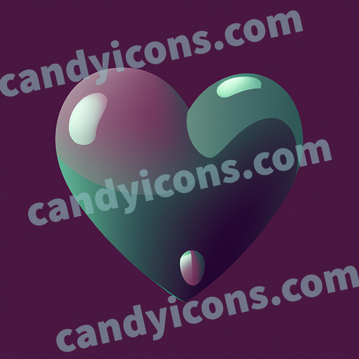 A stylized heart  app icon - ai app icon generator - phone app icon - app icon aesthetic