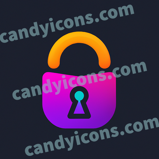 A stylized padlock with keyhole  app icon - ai app icon generator - phone app icon - app icon aesthetic