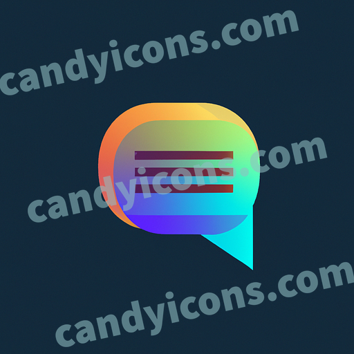A stylized speech bubble  app icon - ai app icon generator - phone app icon - app icon aesthetic