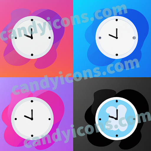 A minimalist clock face with hour and minute hands  app icon - ai app icon generator - phone app icon - app icon aesthetic