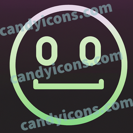 A sad or downcast smiley face  app icon - ai app icon generator - phone app icon - app icon aesthetic