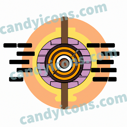 A stylized target with a bulls-eye  app icon - ai app icon generator - phone app icon - app icon aesthetic