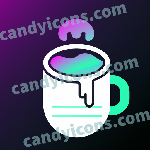 a cup of hot latte app icon - ai app icon generator - phone app icon - app icon aesthetic